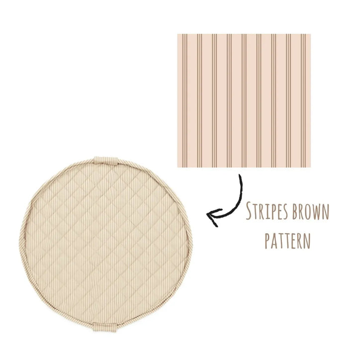 Play & Go - Stripes Brown organic soft babymat