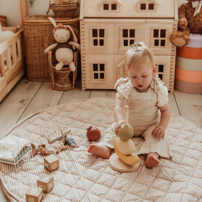 Play & Go - Stripes Brown organic soft babymat