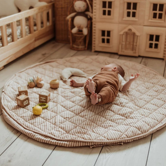 Play & Go - Stripes Brown organic soft babymat