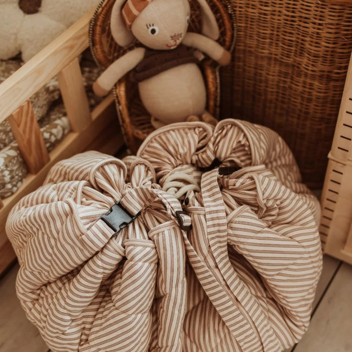 Play & Go - Stripes Brown organic soft babymat