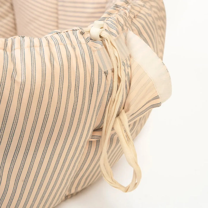 Play & Go - Bloom organic babyspeelkleed & cocon - stripes blue