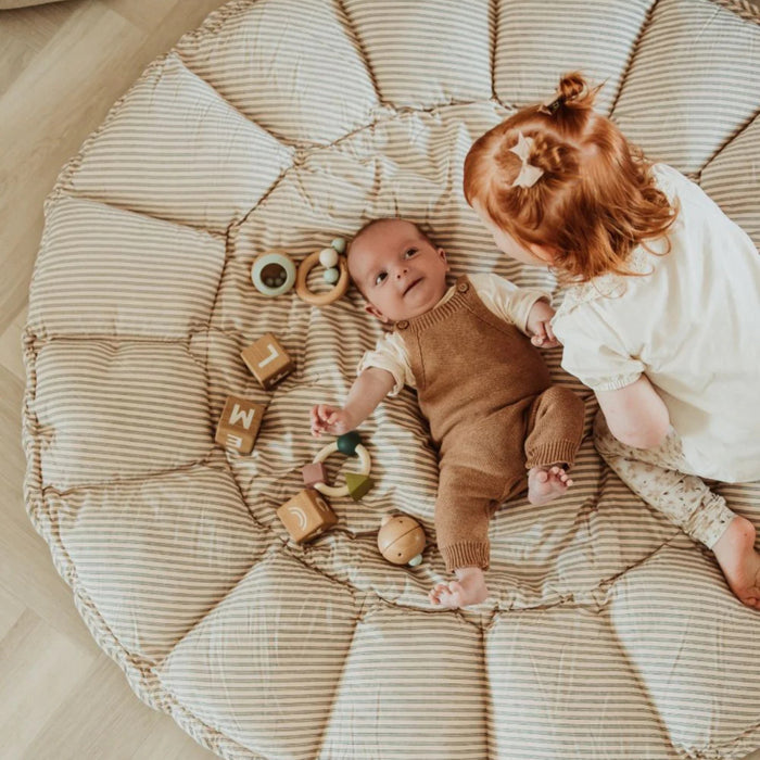 Play & Go - Bloom organic babyspeelkleed & cocon - stripes blue