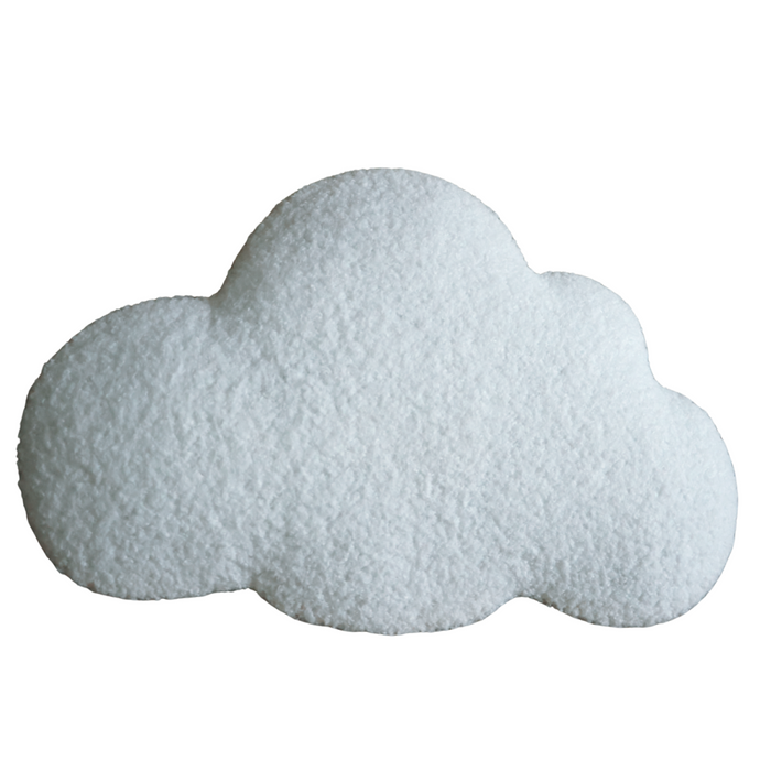 Little Loua - Bouclé Cloud wall deco Big (47cm) - With LED light, White
