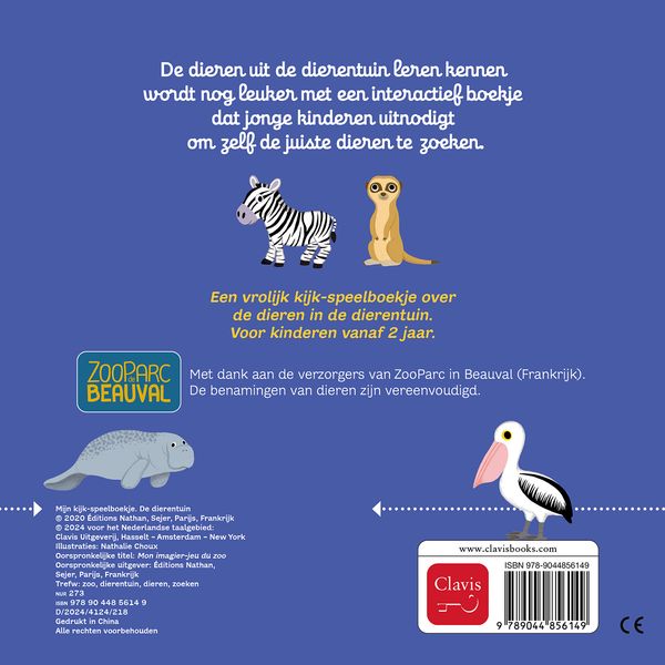 Clavis - Mijn kijk-speelboekje - De dierentuin
