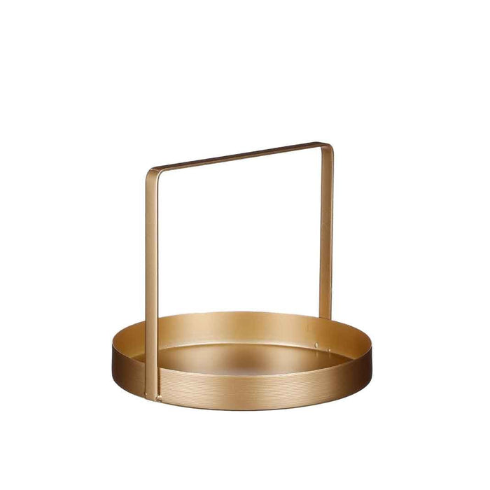 Presentatie - Metalen dienblad met 1 handvat goud