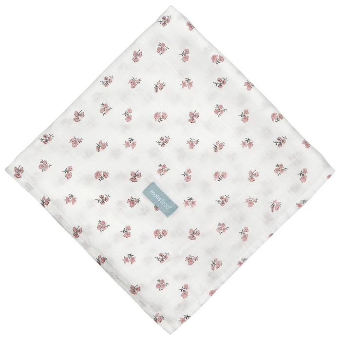 Molis&Co - Muslin bamboo blanket - Tiny Flowers