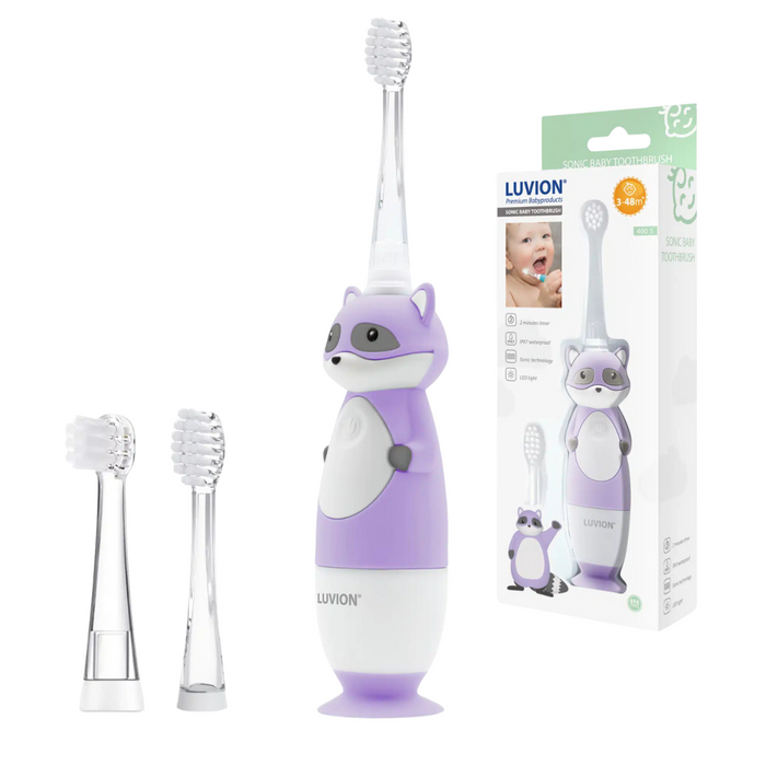 Luvion - Sonische Baby Tandenborstel 400S Raccoon Lila