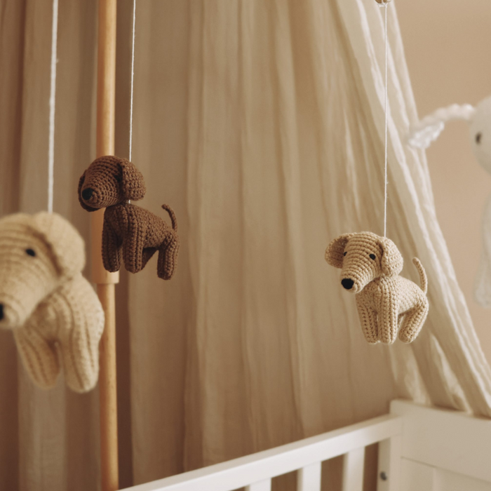 Little Loua - Handmade Dogs baby mobile