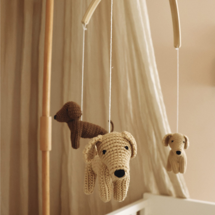 Little Loua - Handmade Dogs baby mobile