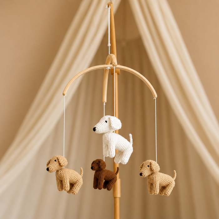 Little Loua - Handmade Dogs baby mobile