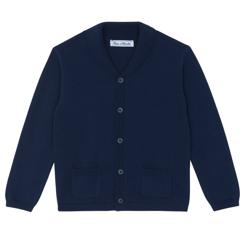 Tartine et Chocolat - Cardigan bleu marine 4 jaar