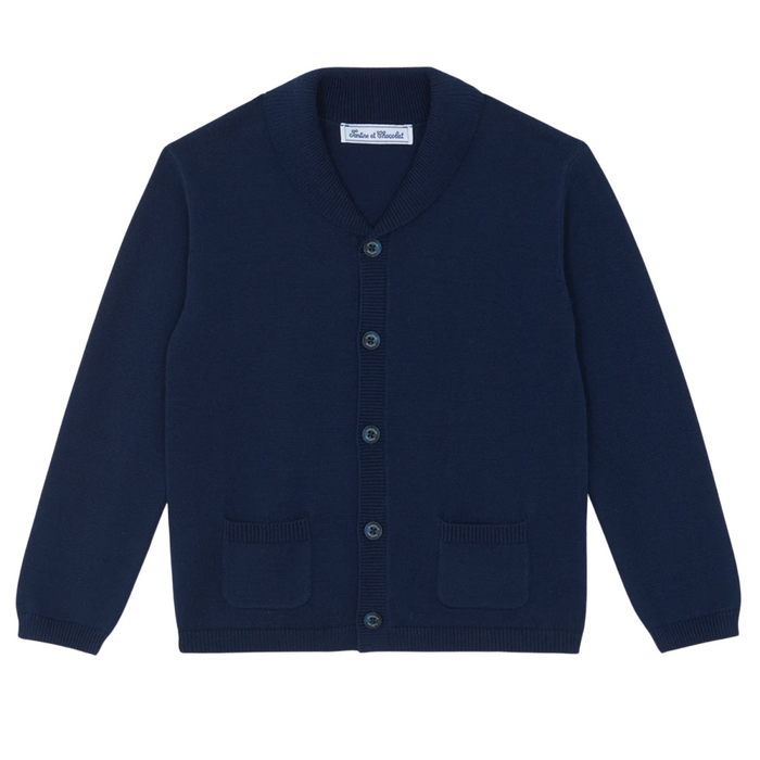 Tartine et Chocolat - Cardigan bleu marine 4 jaar