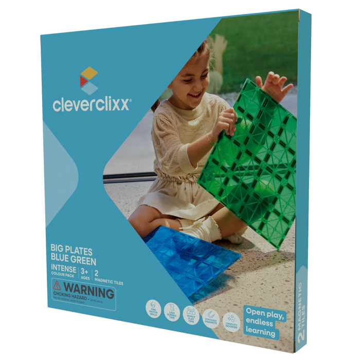 Cleverclixx - Big Plates Blue Green (2 Stuks)
