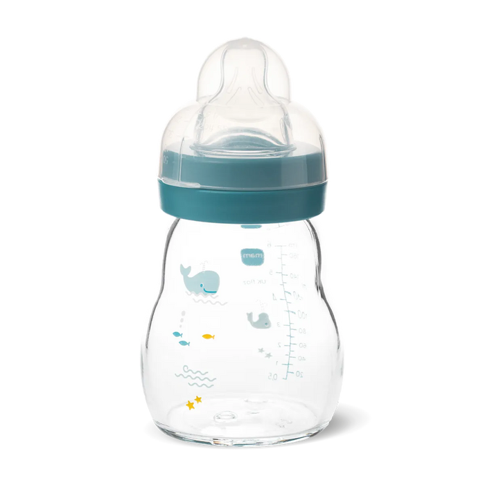 MAM - Feel Good Baby Bottle Glass 170ml mat Blue