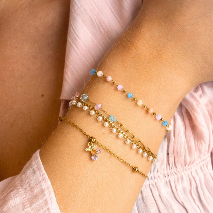 Rosies - Armband cherry roze