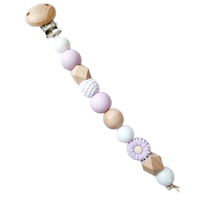 Happy by Lies - Fopspeenkoord Daisy - Lila/Glanzend wit