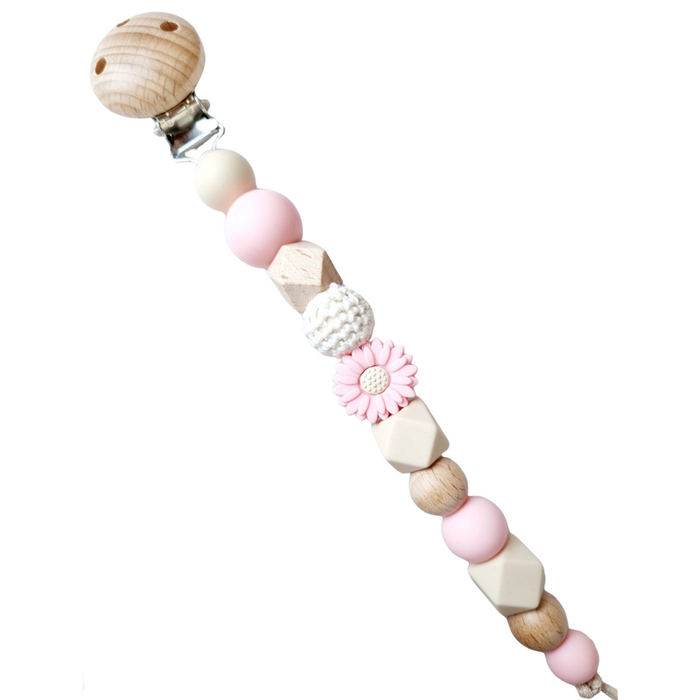 Happy by Lies - Fopspeenkoord Daisy - Babypink/Beige