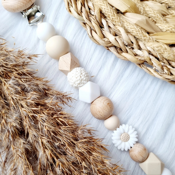 Happy by Lies - Fopspeenkoord Daisy - Wit/Beige