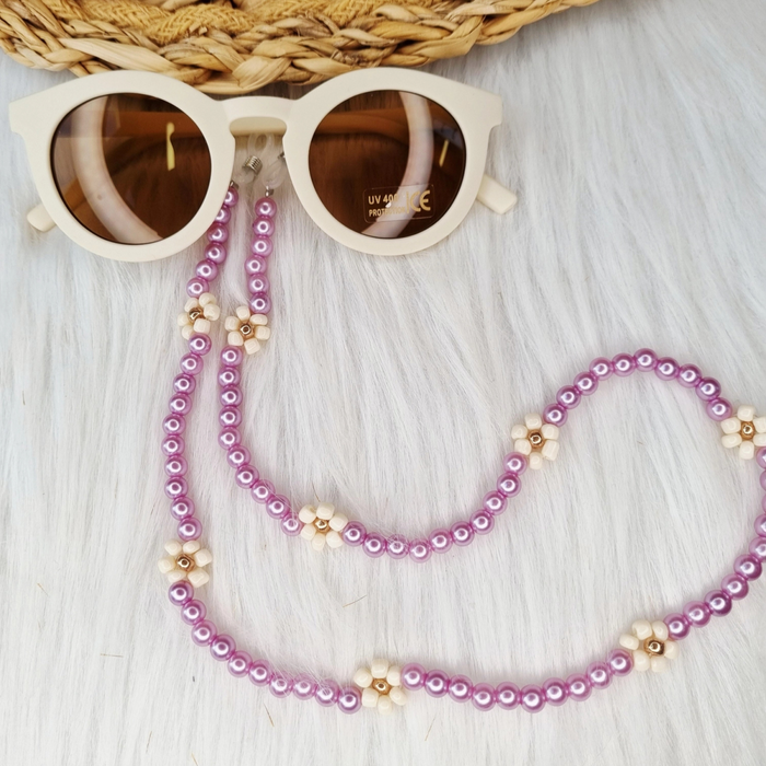 Happy by Lies - Zonnebrilkoord Daisy parel - Lila