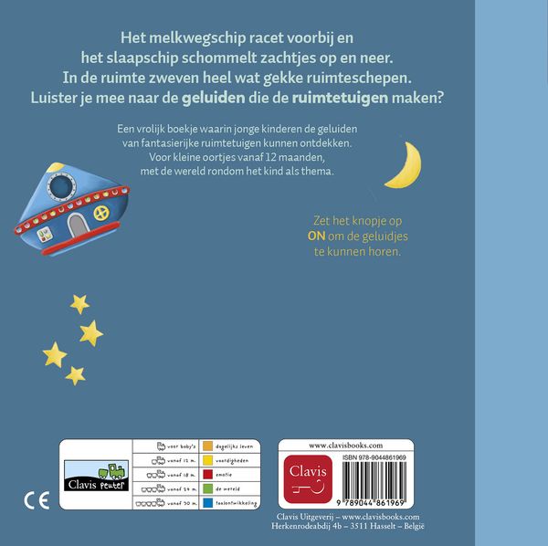 Clavis - Geluidenboekje Wielockx Muziek - Dag slaapschip en andere ruimtetuigen