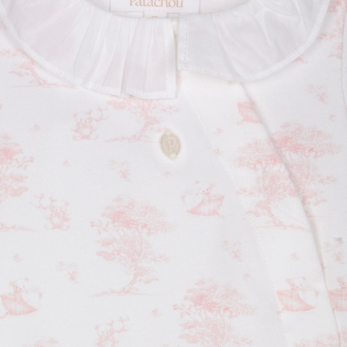 Patachou - Babypakje met print en fijn kraagje - Roze