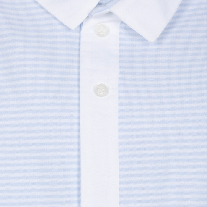 Patachou - Babypakje met voetjes - Blauw gestreept