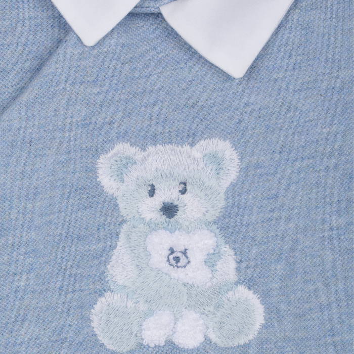 Patachou - Babypakje sky blue met beertje