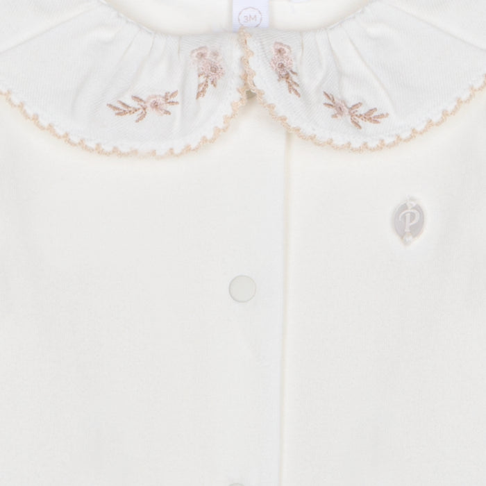 Patachou - Ecru frilly collar bodysuit