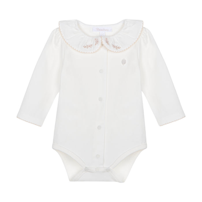 Patachou - Ecru frilly collar bodysuit
