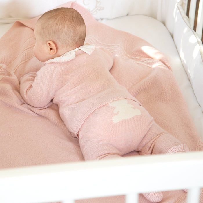 Patachou - Pink knit pants with back detail