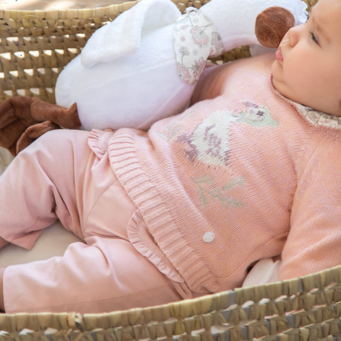 Patachou - Dusty pink micro-corduroy pants