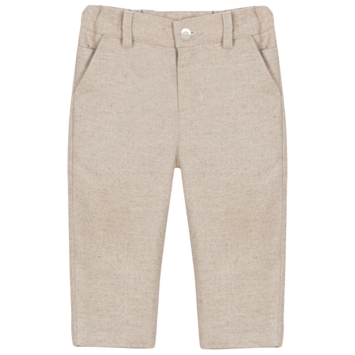Patachou - Beige flannel trousers