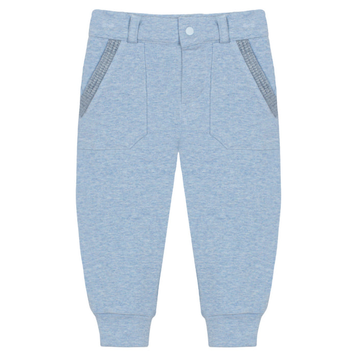 Patachou - Blue cotton fleece trousers