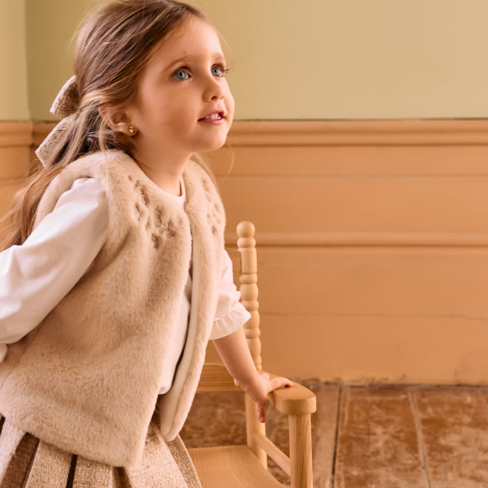 Patachou - Beige fur vest