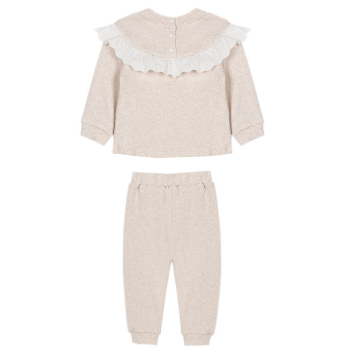 Patachou - Setje in beige met kraagje