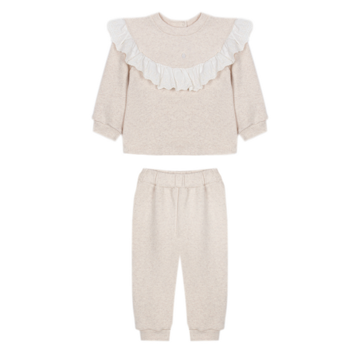 Patachou - Setje in beige met kraagje