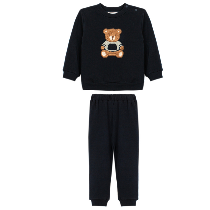 Patachou - Boy set Knit met beer - Marine