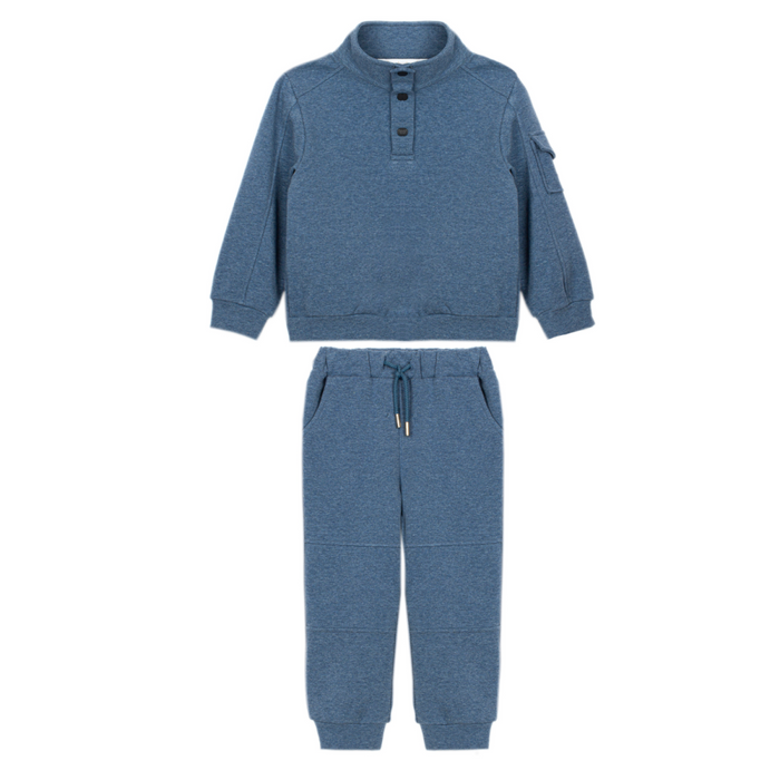 Patachou - Boy set Knit - Indigo Blue