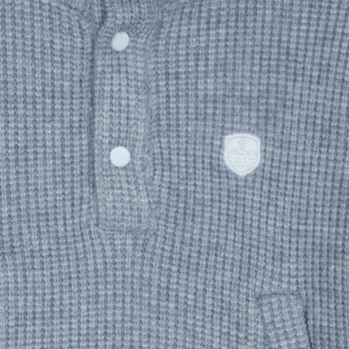 Patachou - Melange blue mock neck sweater