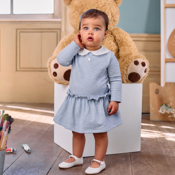 Patachou - Blue cotton fleece dress