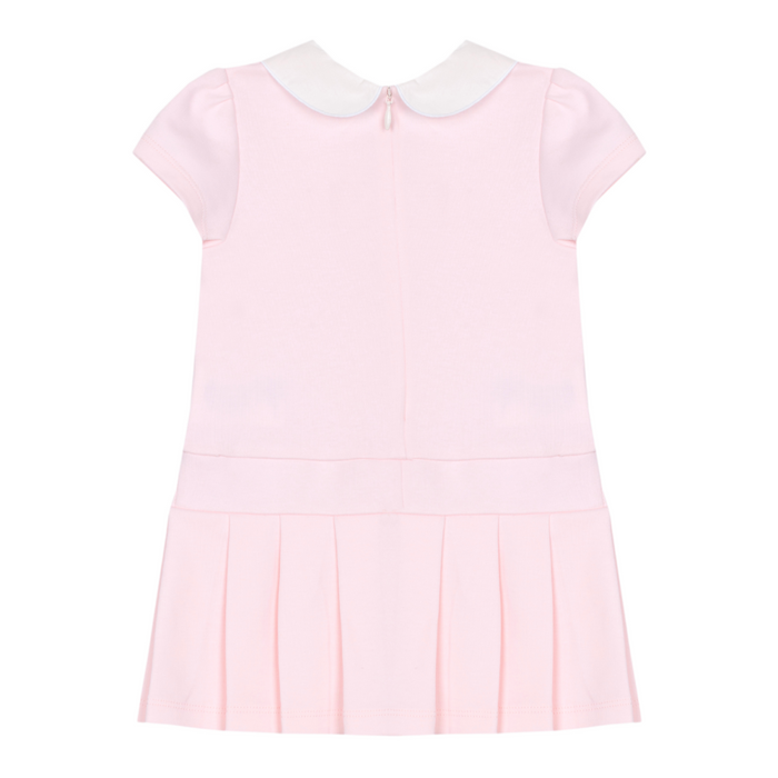 Patachou - Jurkje in tricot met geborduurde kraag - Roze