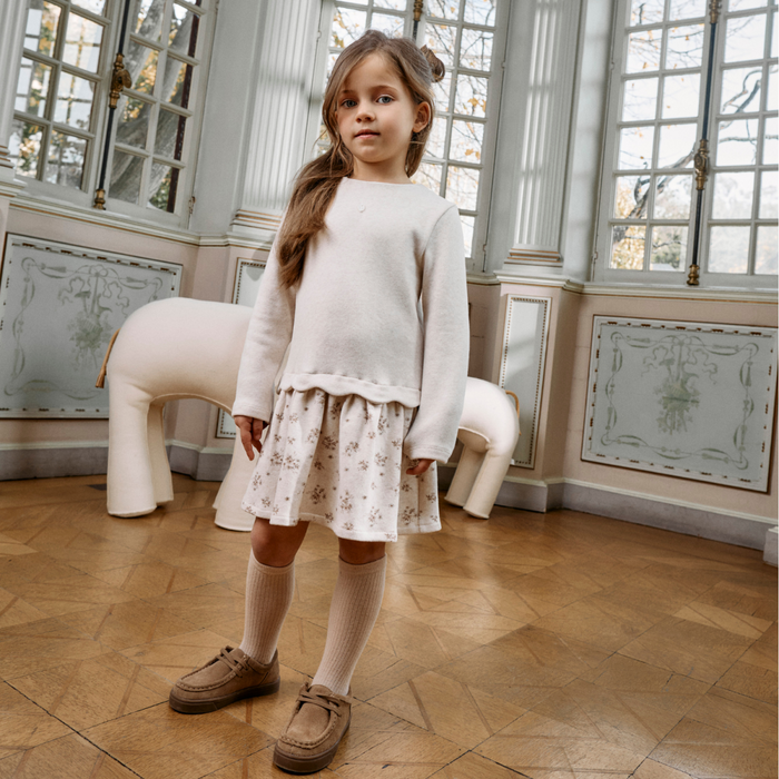 Patachou - Girl dress knit - Beige melange