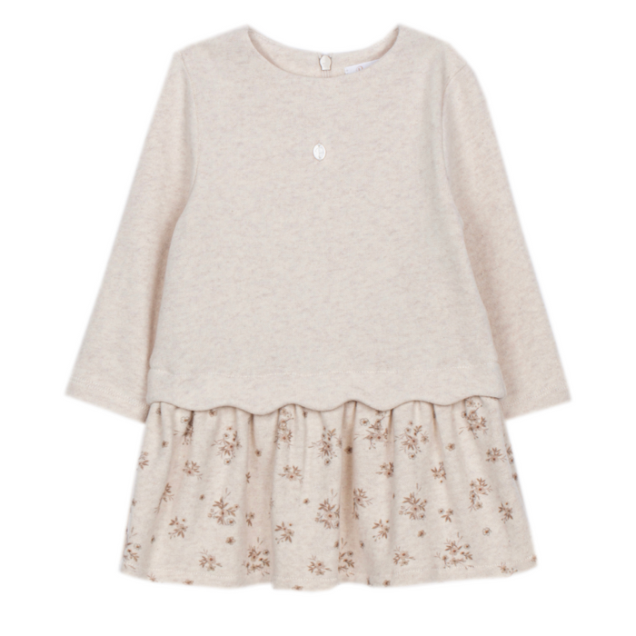 Patachou - Girl dress knit - Beige melange