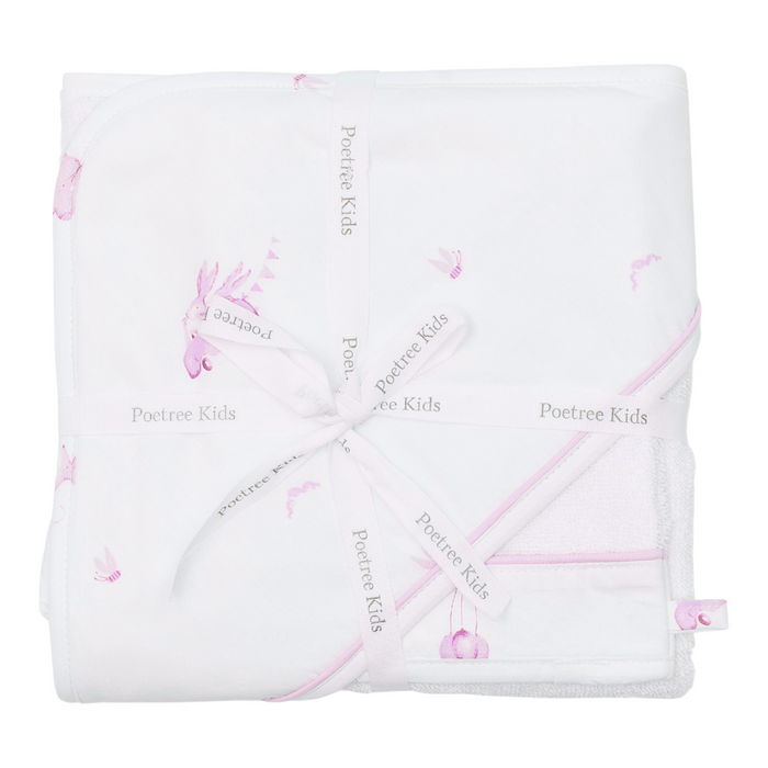 Poetree - Badcape & washandje Pink Dreams