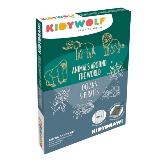 Kidywolf - KIDYDRAW-MINI - Refill - DIEREN, OCEANEN & PIRATEN