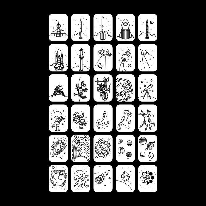 Kidywolf - KIDYDRAW-MINI - Refill - Galaxy en dino's