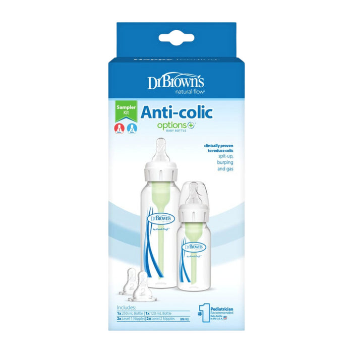Dr. Brown's - Options+ Anti-colic Starterset Standaard halsfles 2-pack