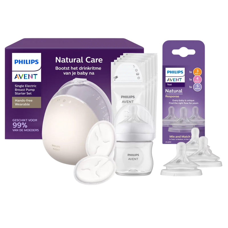 Avent - Natural Care Handsfree Wearable Borstkolf + gratis multi teat pack