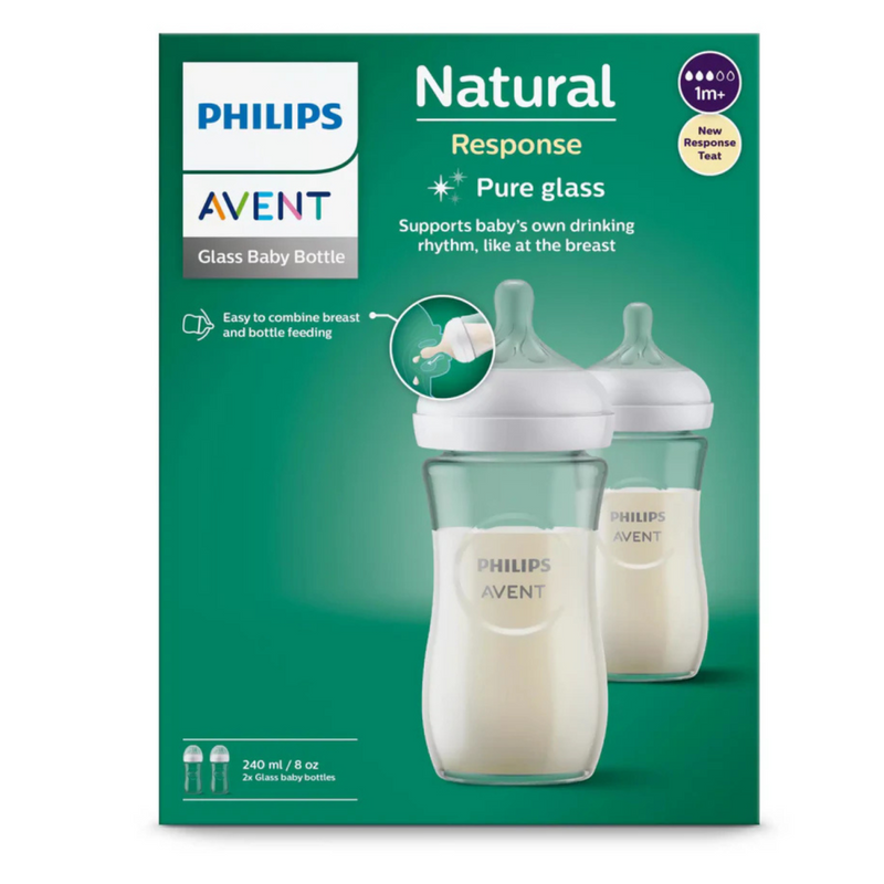 Philips-Avent - Natural 3.0 zuigfles 240 ml Glas Duo