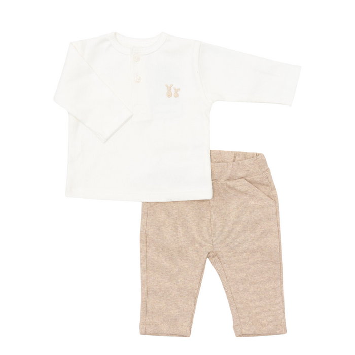 Poetree kids - Luc baby-set rib - Caramel